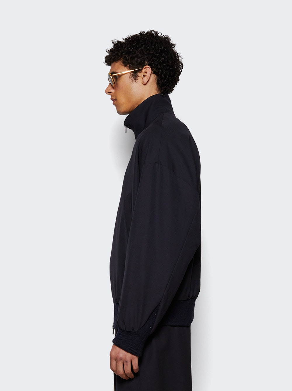 High Neck Track Jacket Navy - 3