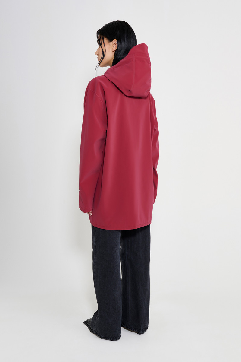 Stockholm Patch Raincoat Burgundy 3