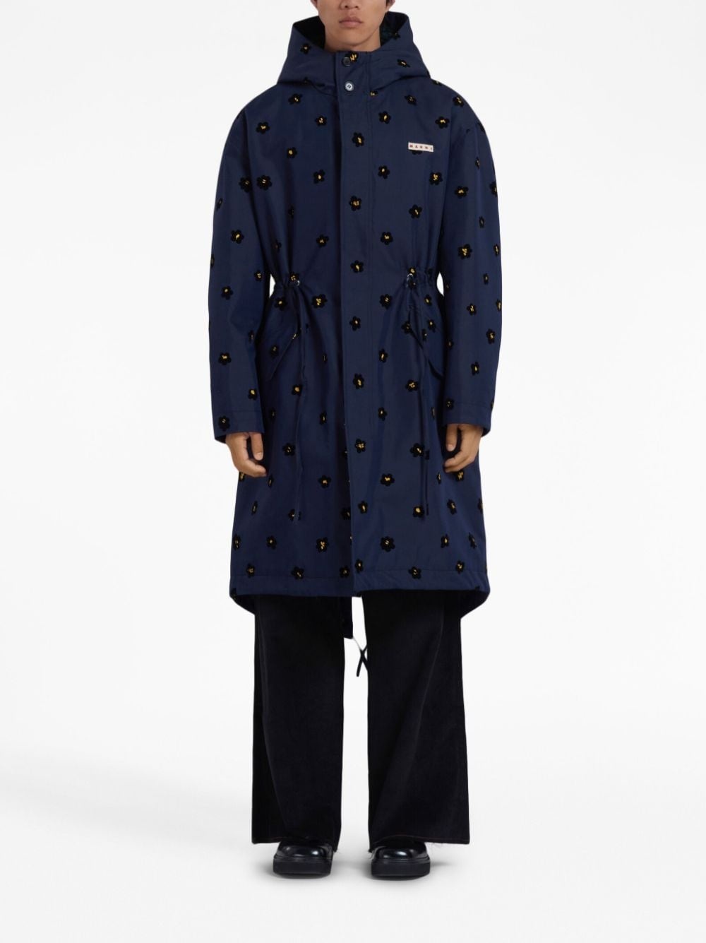 floral-print parka - 3