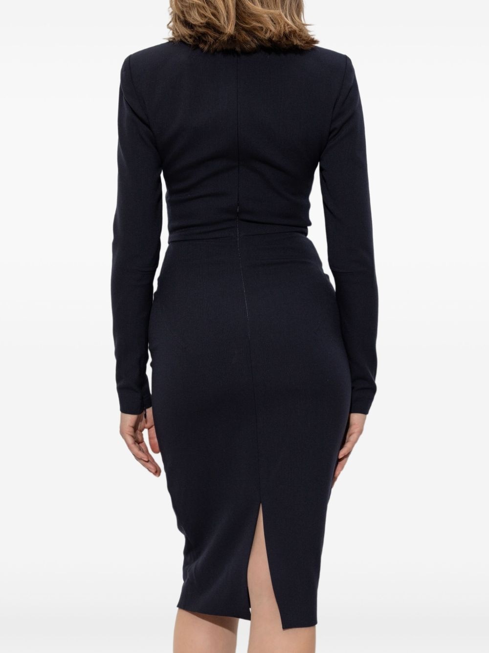 long-sleeve fitted dress - 4