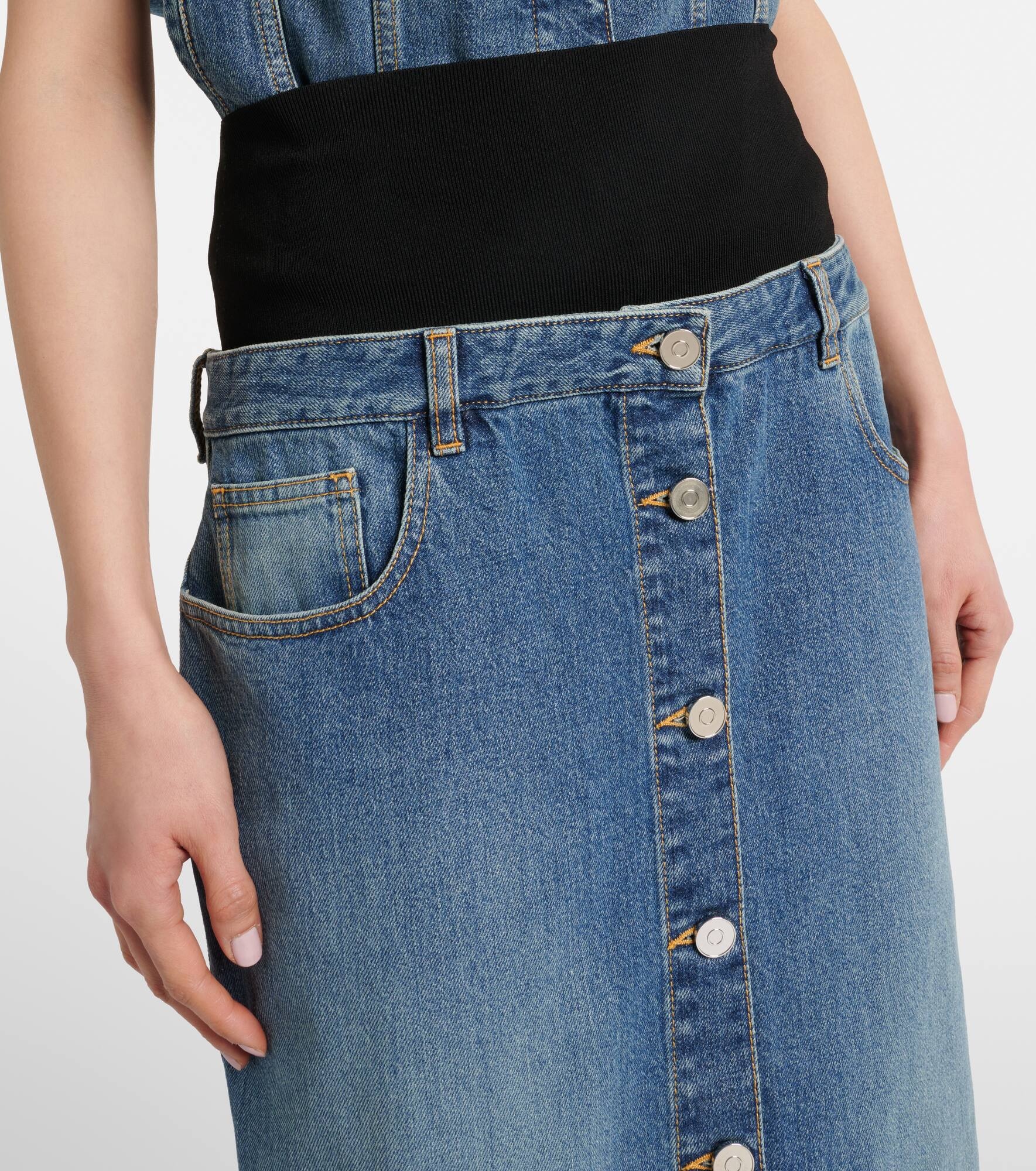 Denim maxi skirt - 4