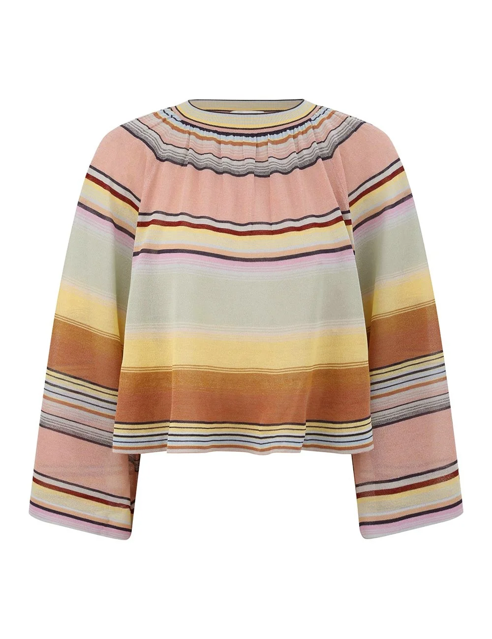 COCO STRIPE BELL SLEEVE TOP - 1