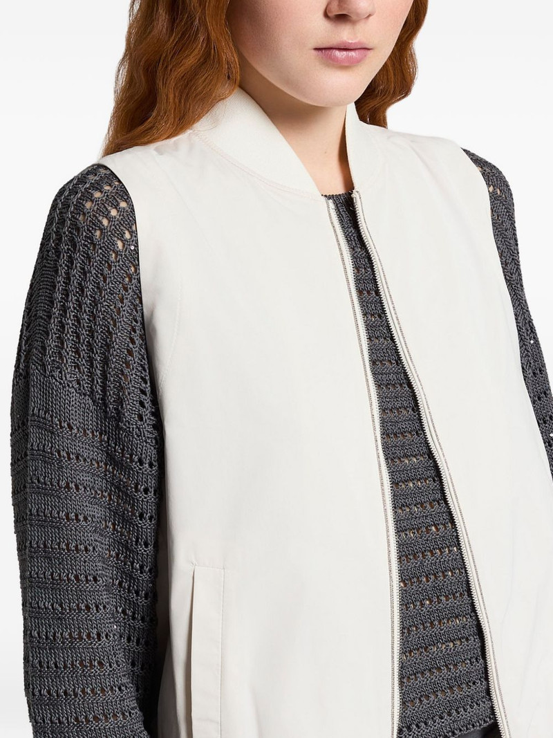 elasticated-hem gilet 4