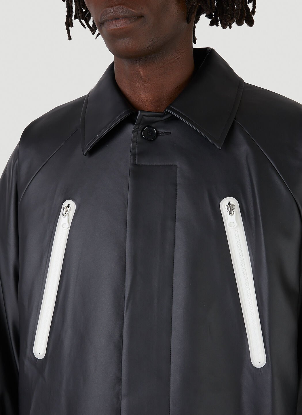 Raglan Zipped Coat - 5