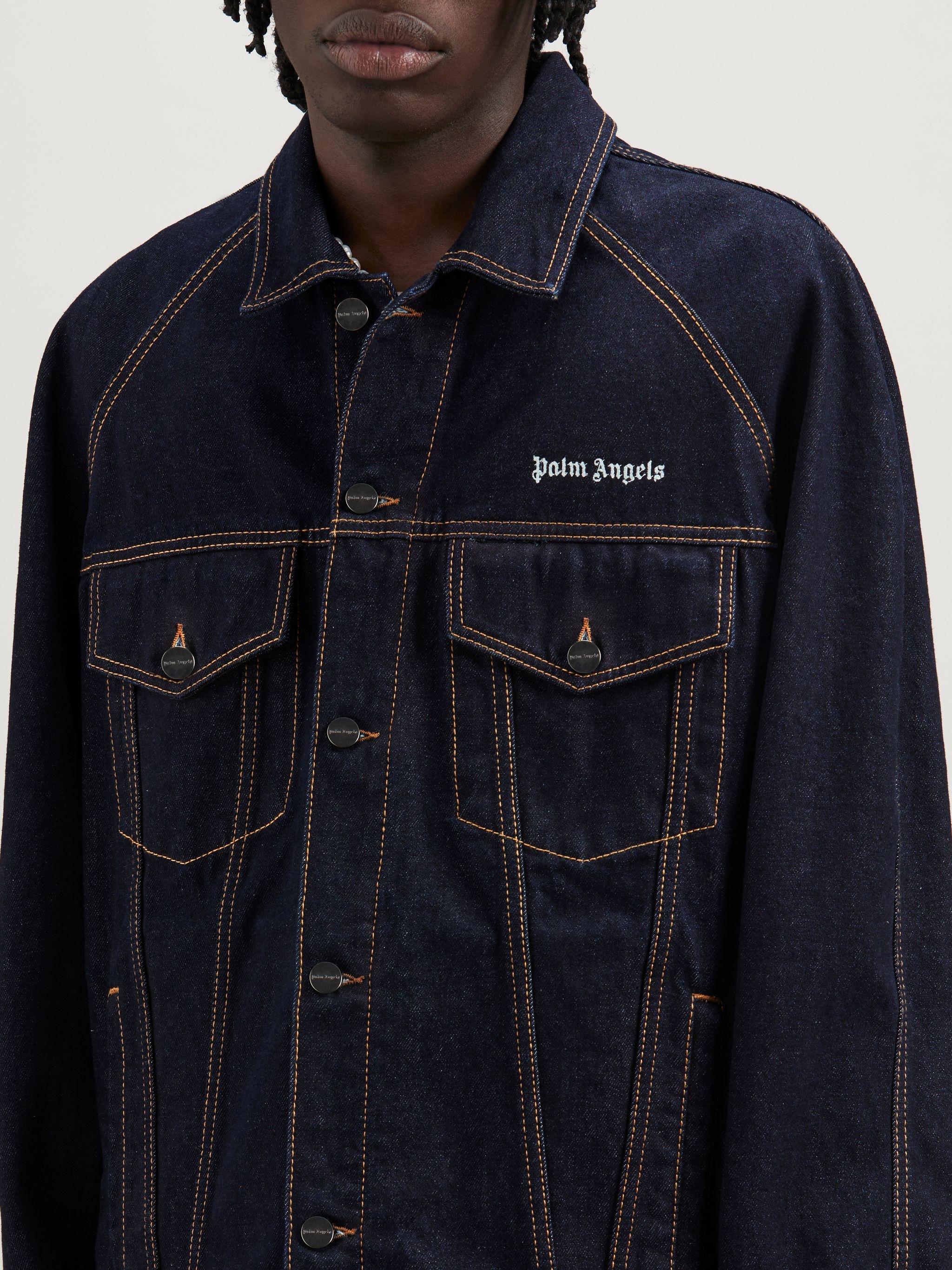 Raw Wash Logo Denim Jacket - 6