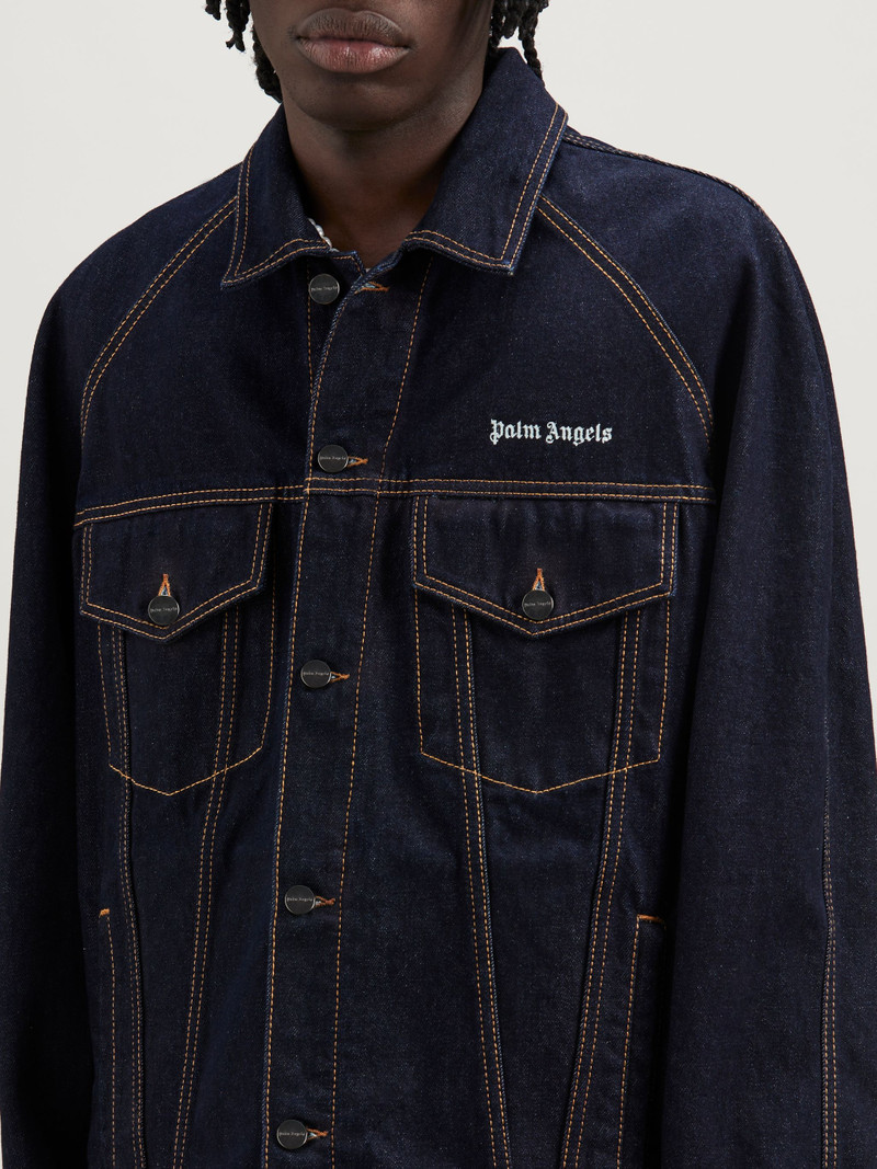 Raw Wash Logo Denim Jacket 6