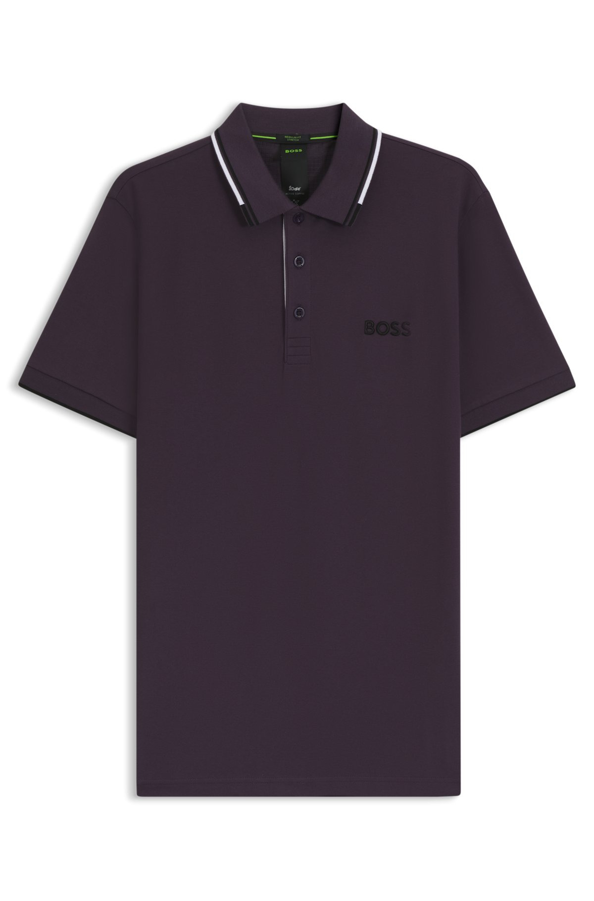 COTTON-BLEND POLO SHIRT WITH CONTRAST LOGOS - 1