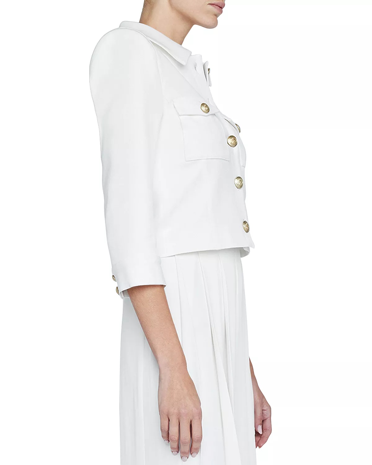 Kumi Button Front Crop Jacket - 4