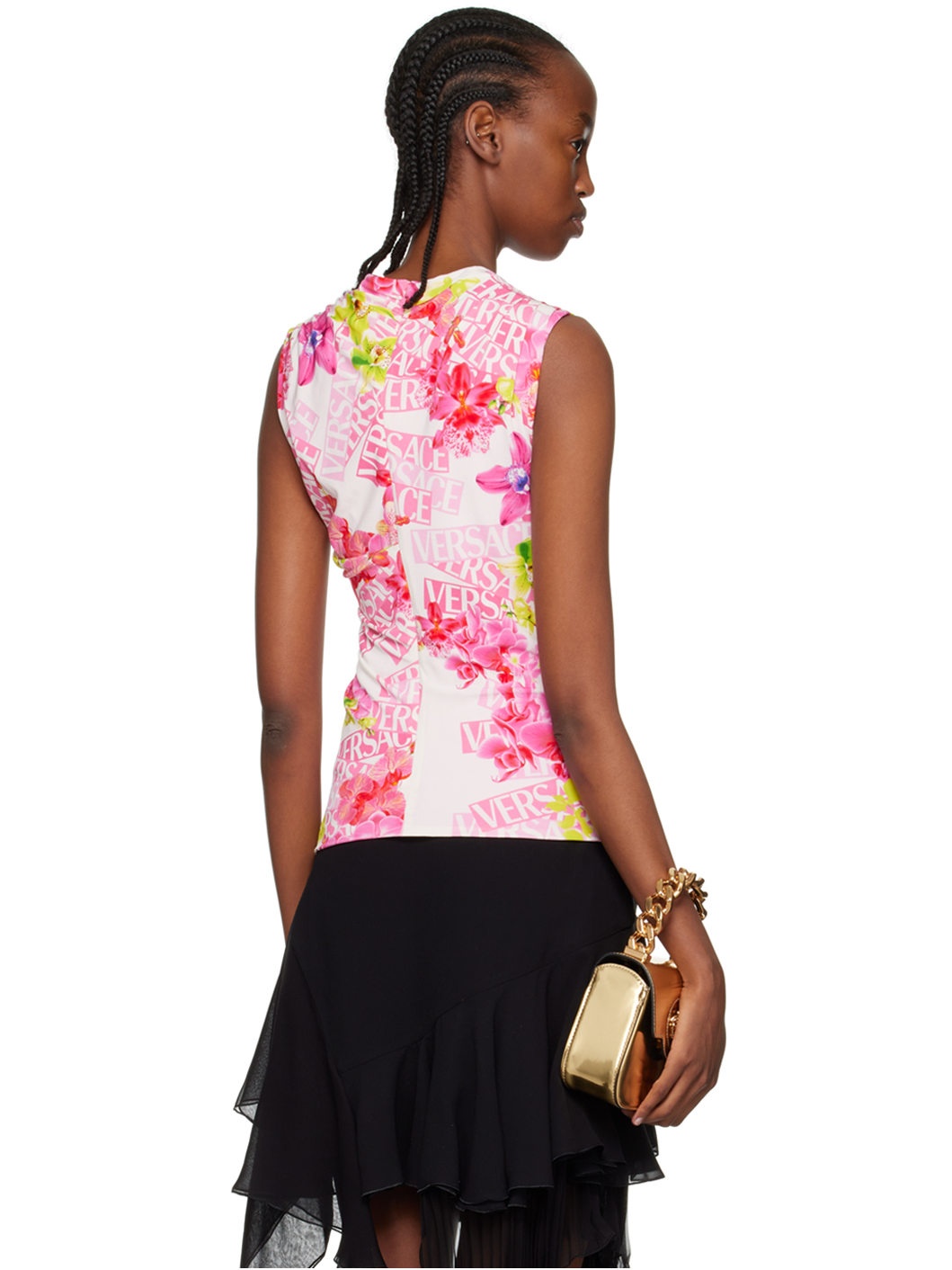Pink Printed Tank Top - 3