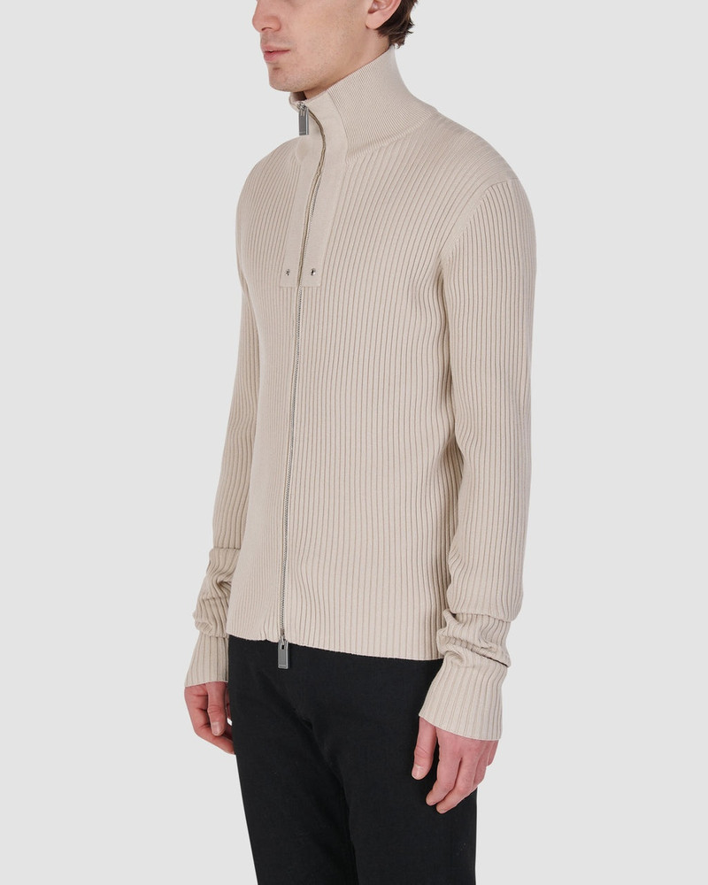 RIBBED KNIT ZIP SWEATER 3
