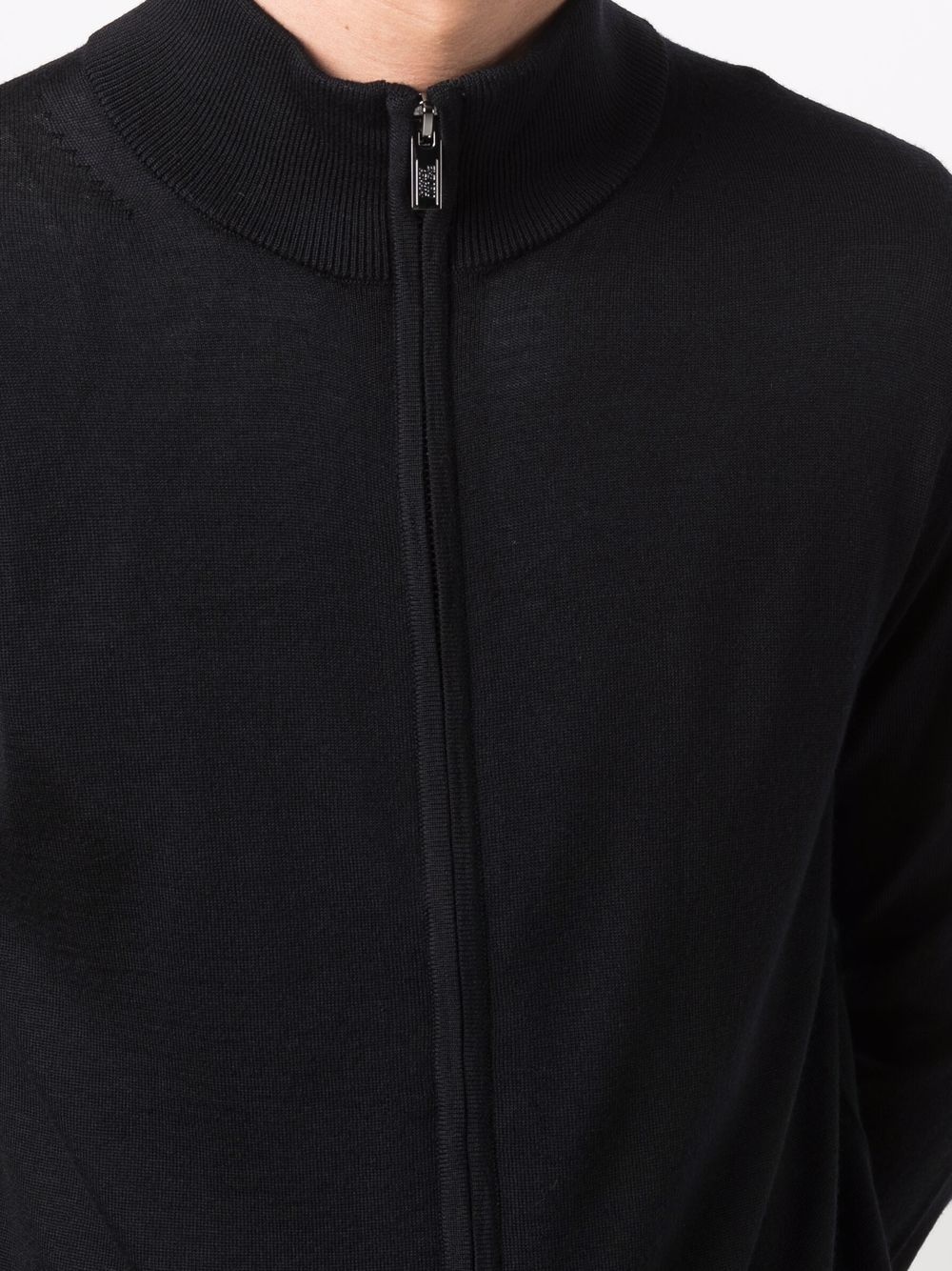 zip-up knitted jumper - 5