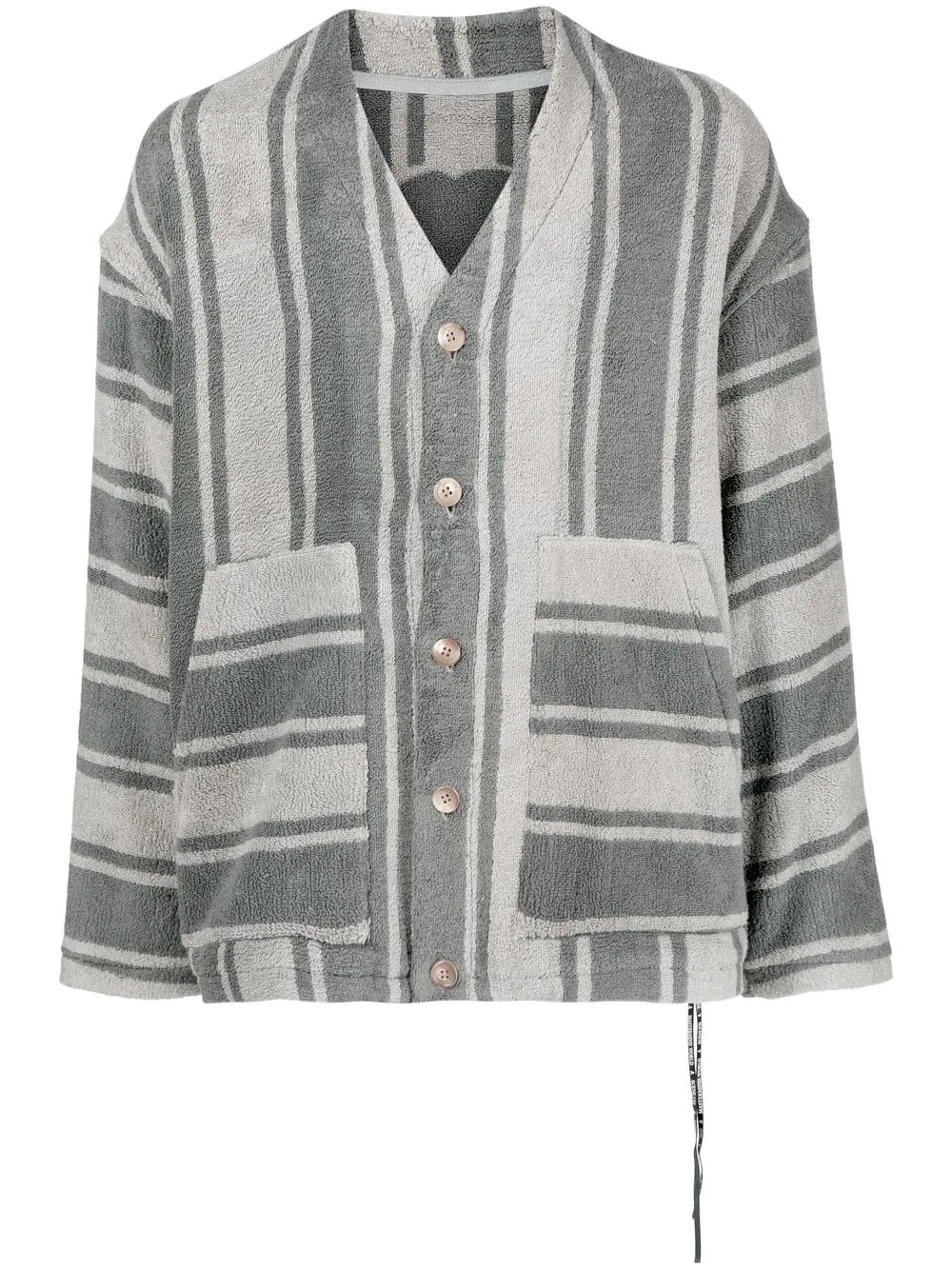 striped cotton cardigan - 1