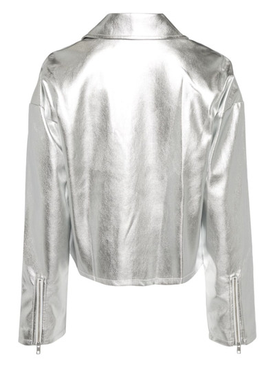STAUD Lennox metallic-effect jacket outlook