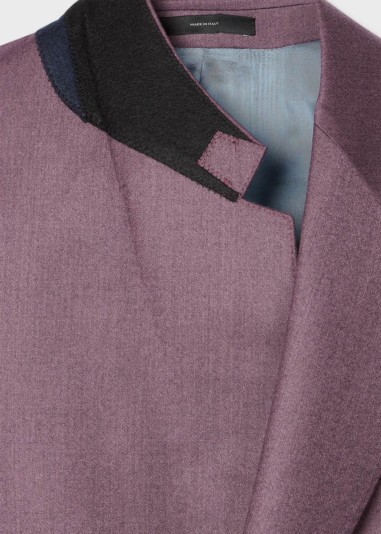 Purple Overdyed Wool-Cashmere Flannel Blazer - 2