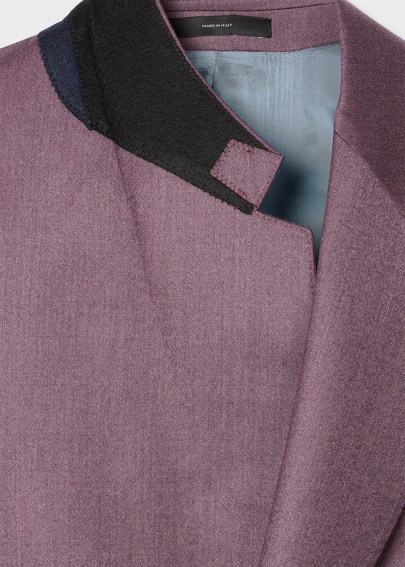 Paul Smith Purple Overdyed Wool-Cashmere Flannel Blazer outlook