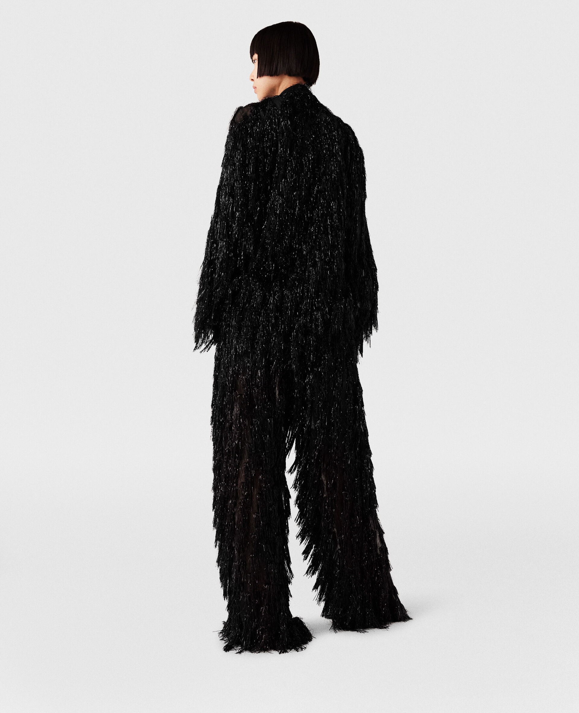 Low-Rise Glitter Tassel Trousers - 4