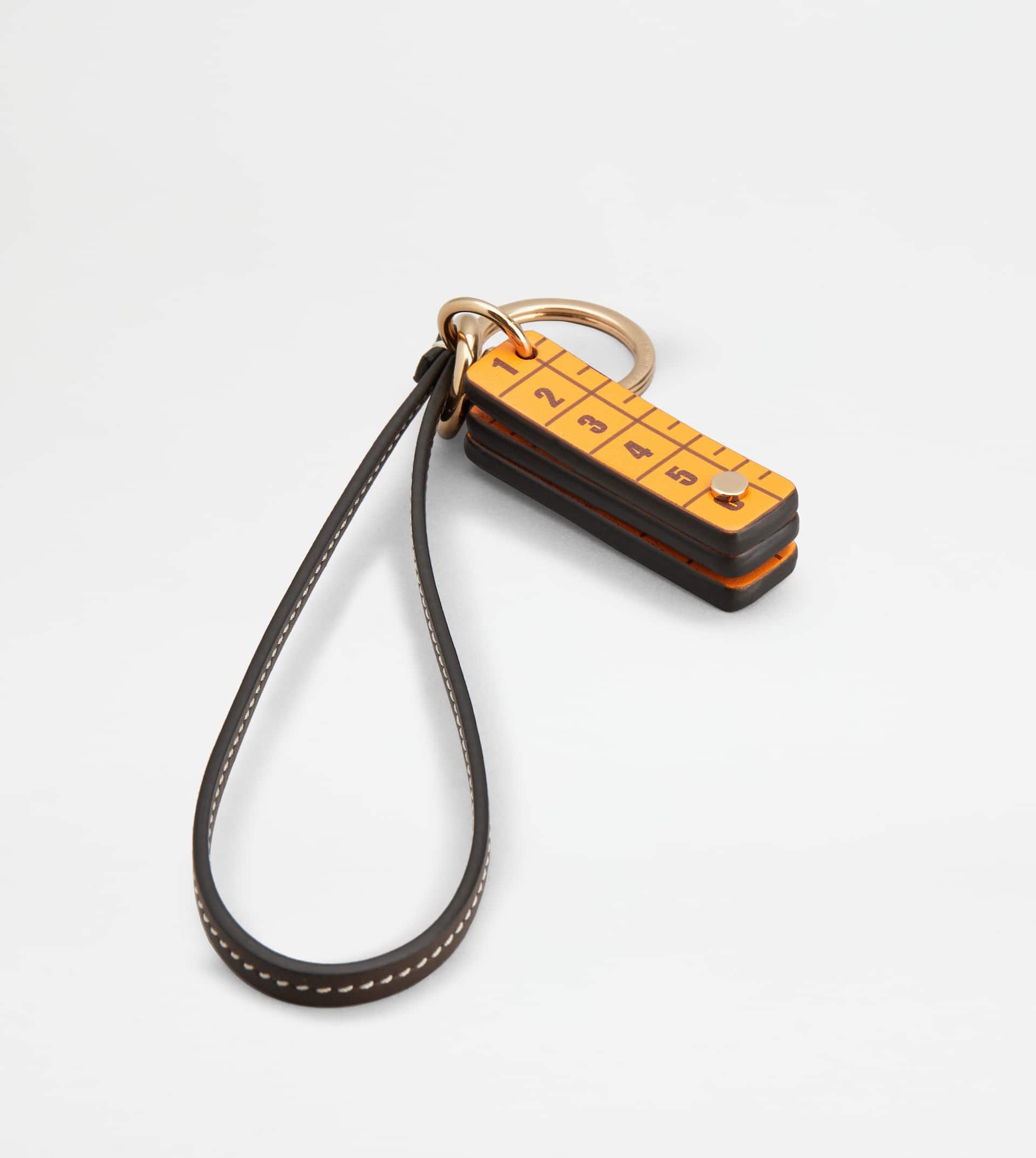 METERSTICK PENDANT IN LEATHER - ORANGE, BROWN - 3