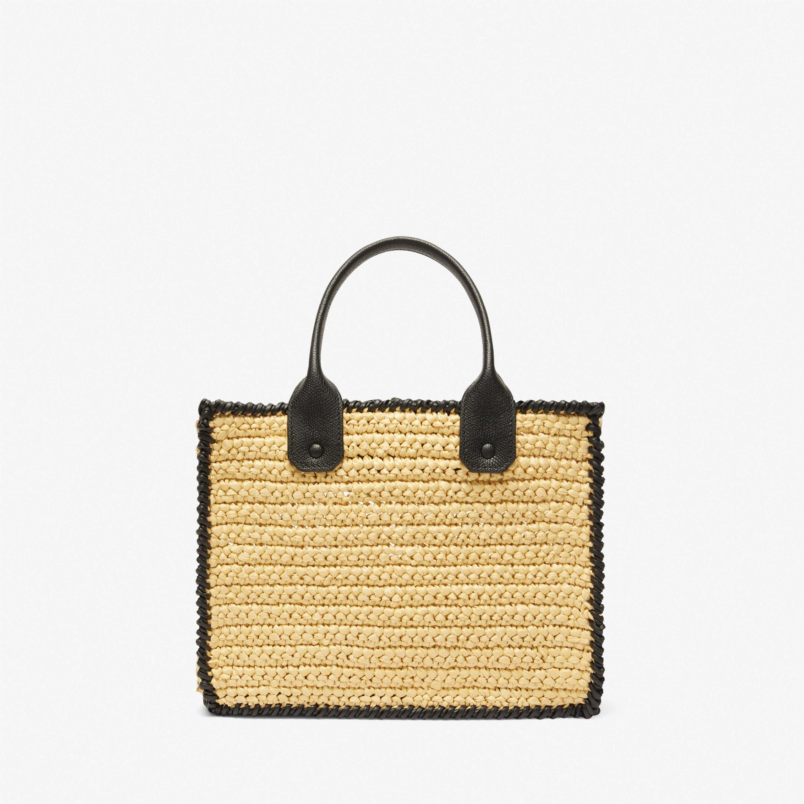 Valextra – Mini Soft Tote Raffia Crochet – Natural - 5