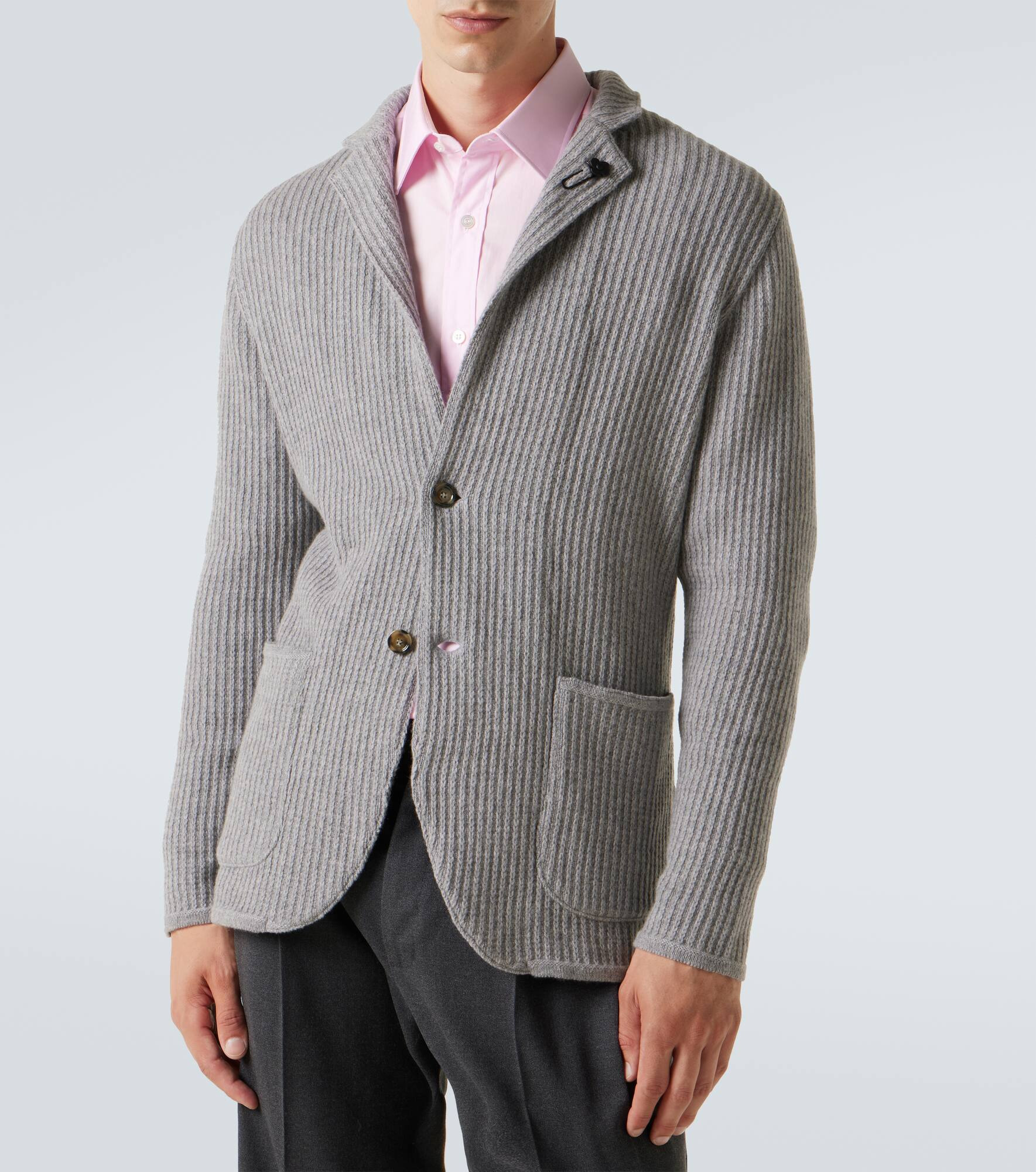 Knitted cashmere blazer - 3