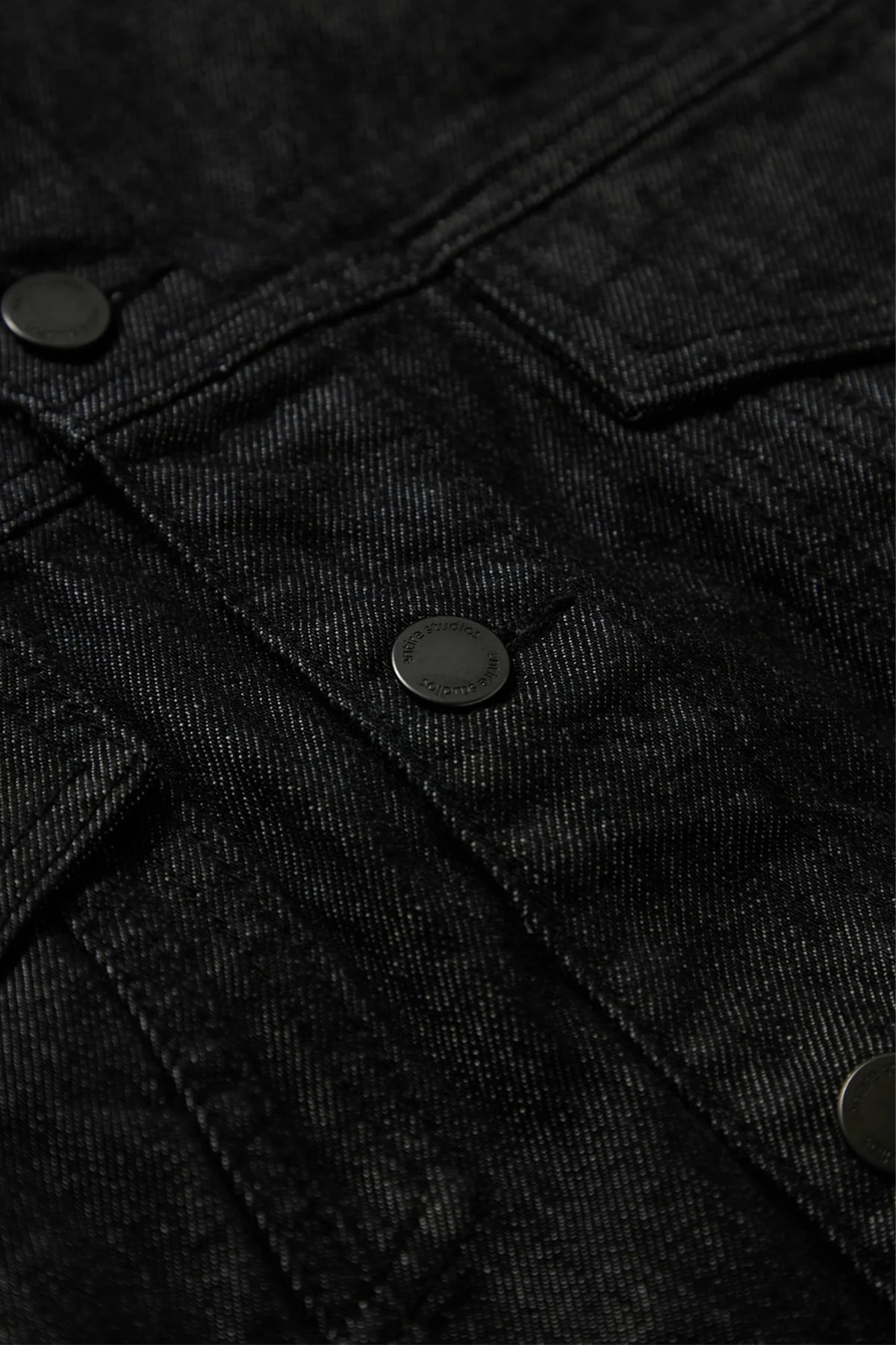 Entire Studios Shrunken Denim Jacket Raw Black - 5