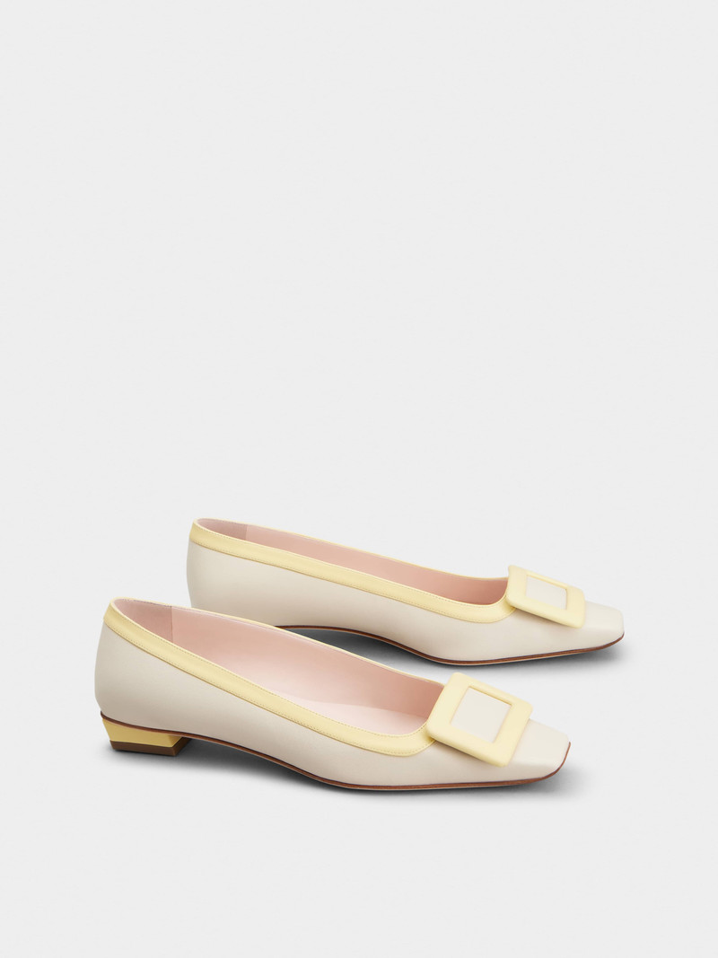 Belle Vivier Covered Buckle Ballerinas in Nappa Leather 2