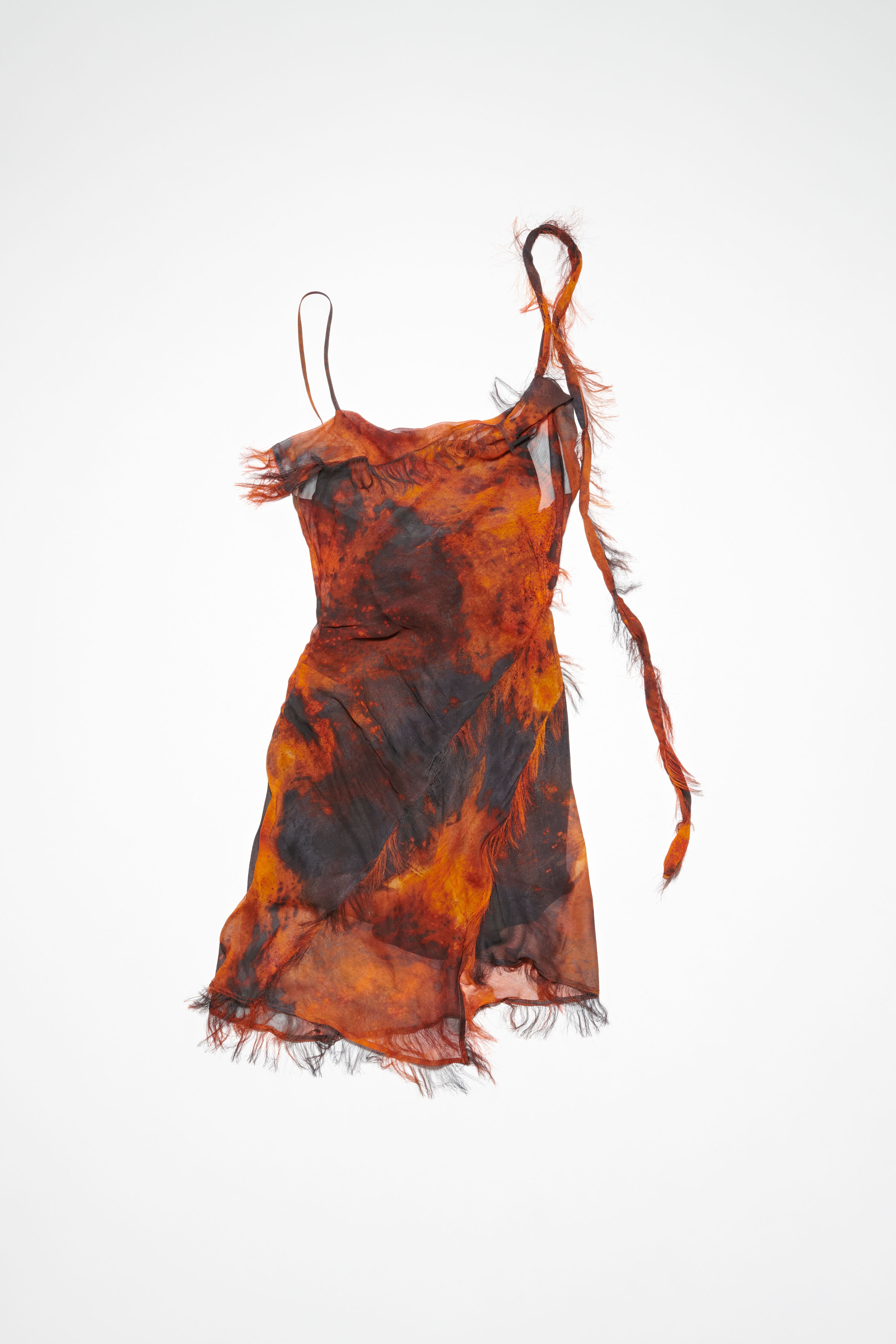 Draped strap dress - Rust orange - 7