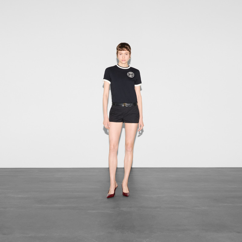 GUCCI Cotton jersey T-shirt with embroidery outlook