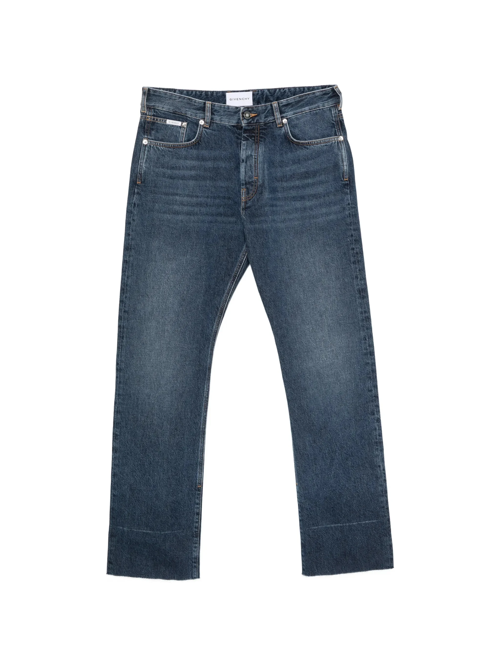 Givenchy Faded-wash Raw-cut Jeans - 1