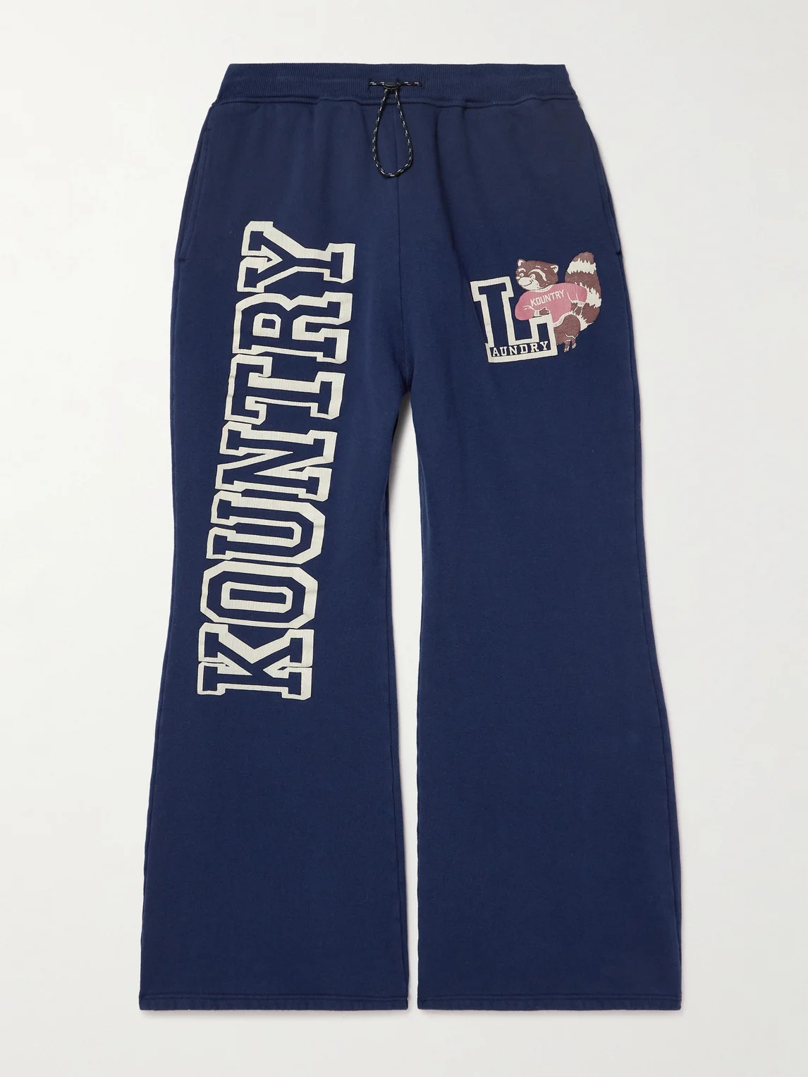 Printed Cotton-Blend Jersey Sweatpants - 1