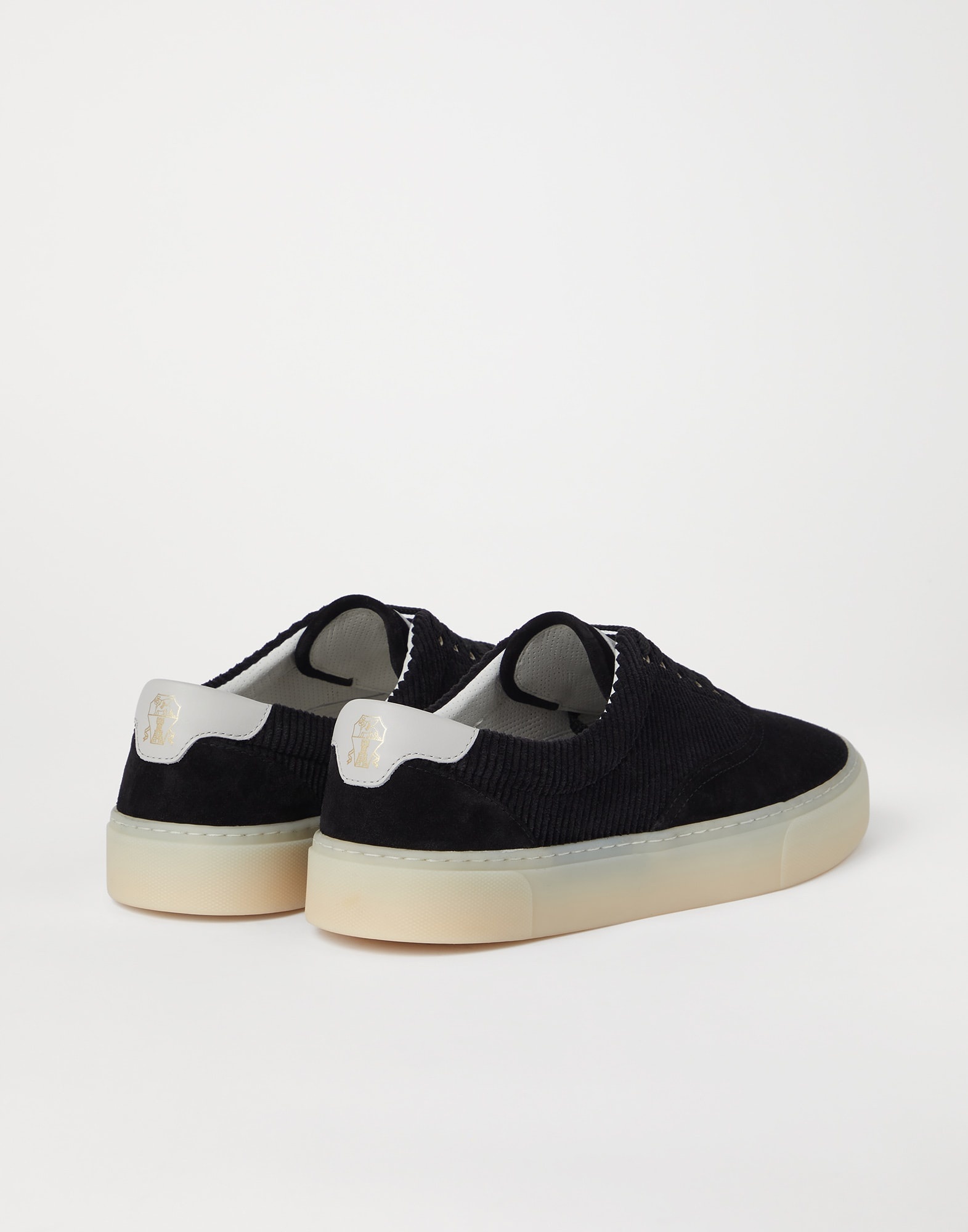 Washed suede and techno corduroy sneakers - 2