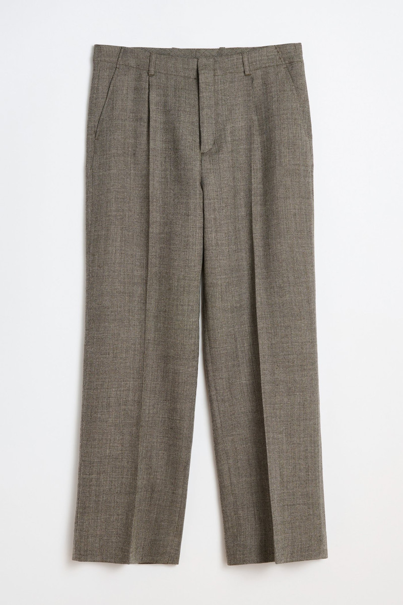 Borrowed Chino Brown Natural Herringbone 1