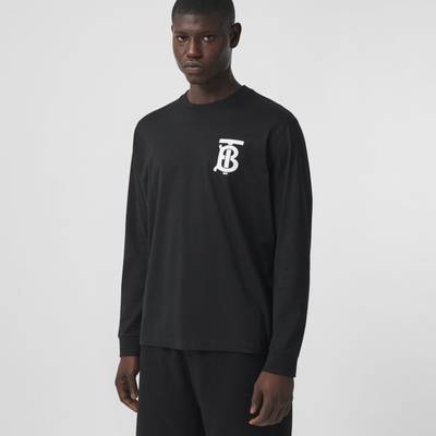 Burberry Long-sleeve Monogram Motif Cotton Top outlook