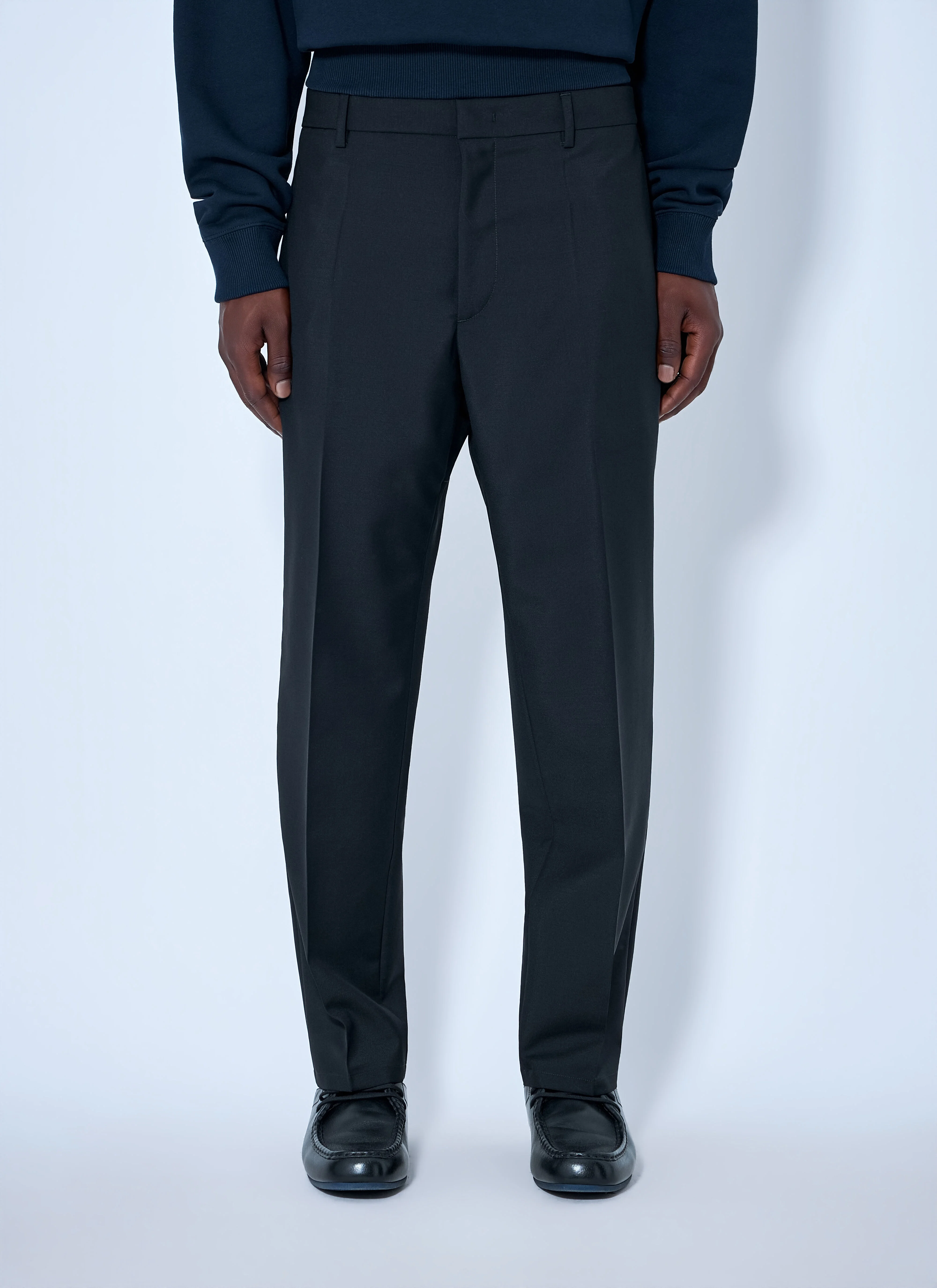 Tapered Cropped-Leg Trousers - 1