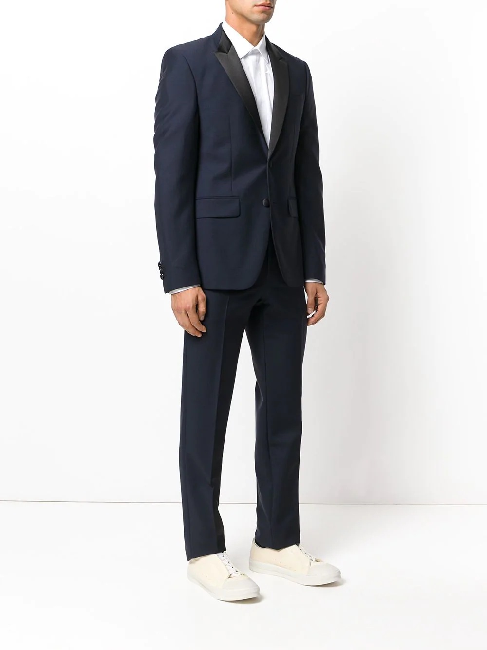 contrast lapel two piece suit - 3