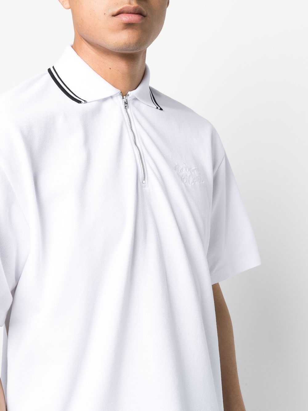 embroidered logo polo shirt - 6