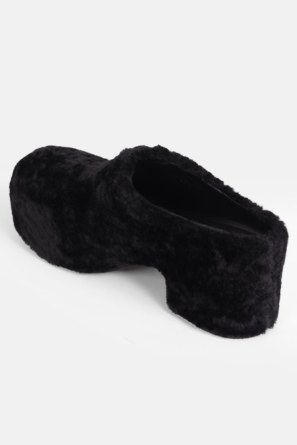 TEXTURED 40MM CLOG MULES | BLACK - 4