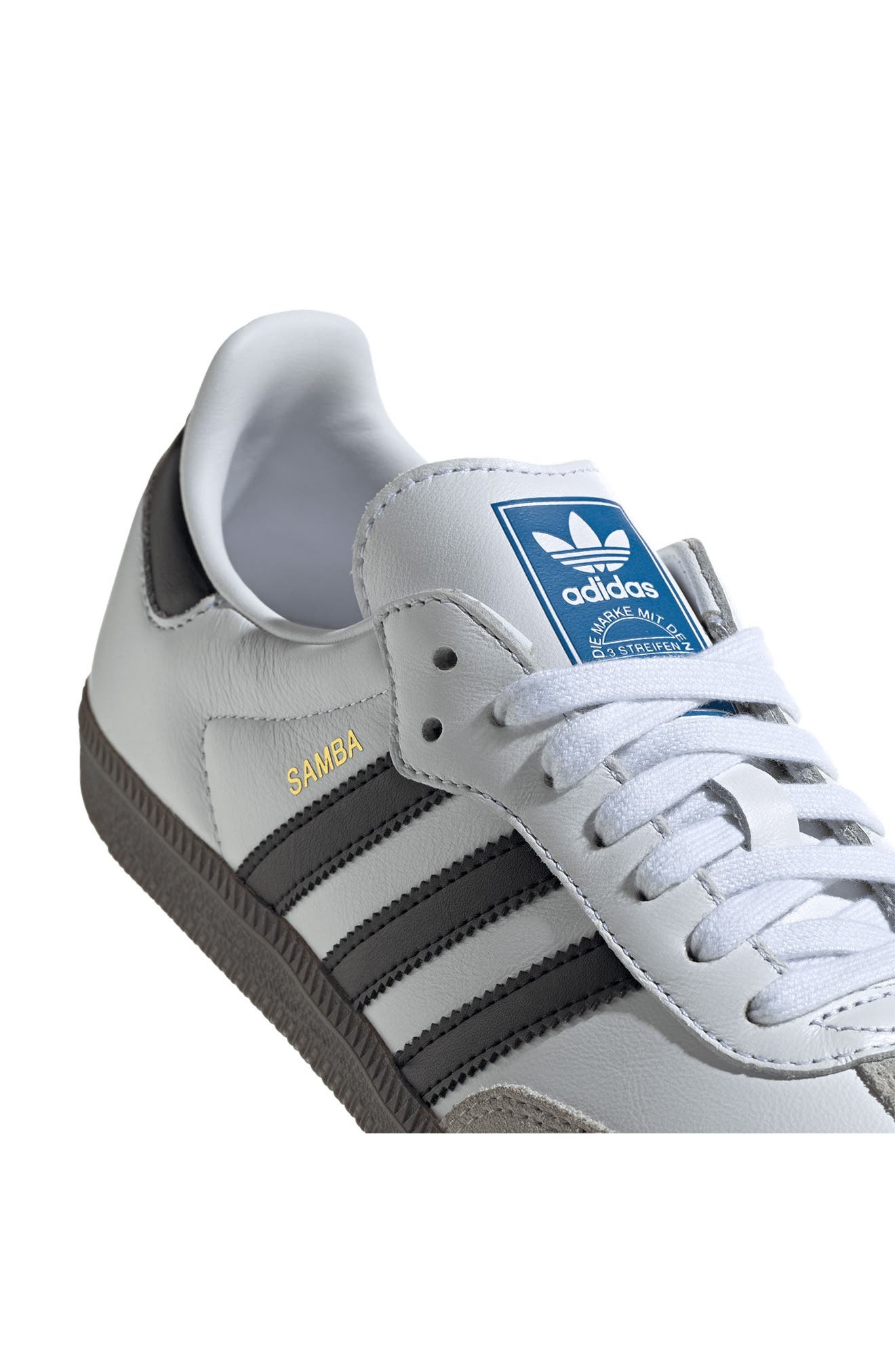 adidas Samba OG Sneaker in White/Black/Clear Granite at Nordstrom - 8