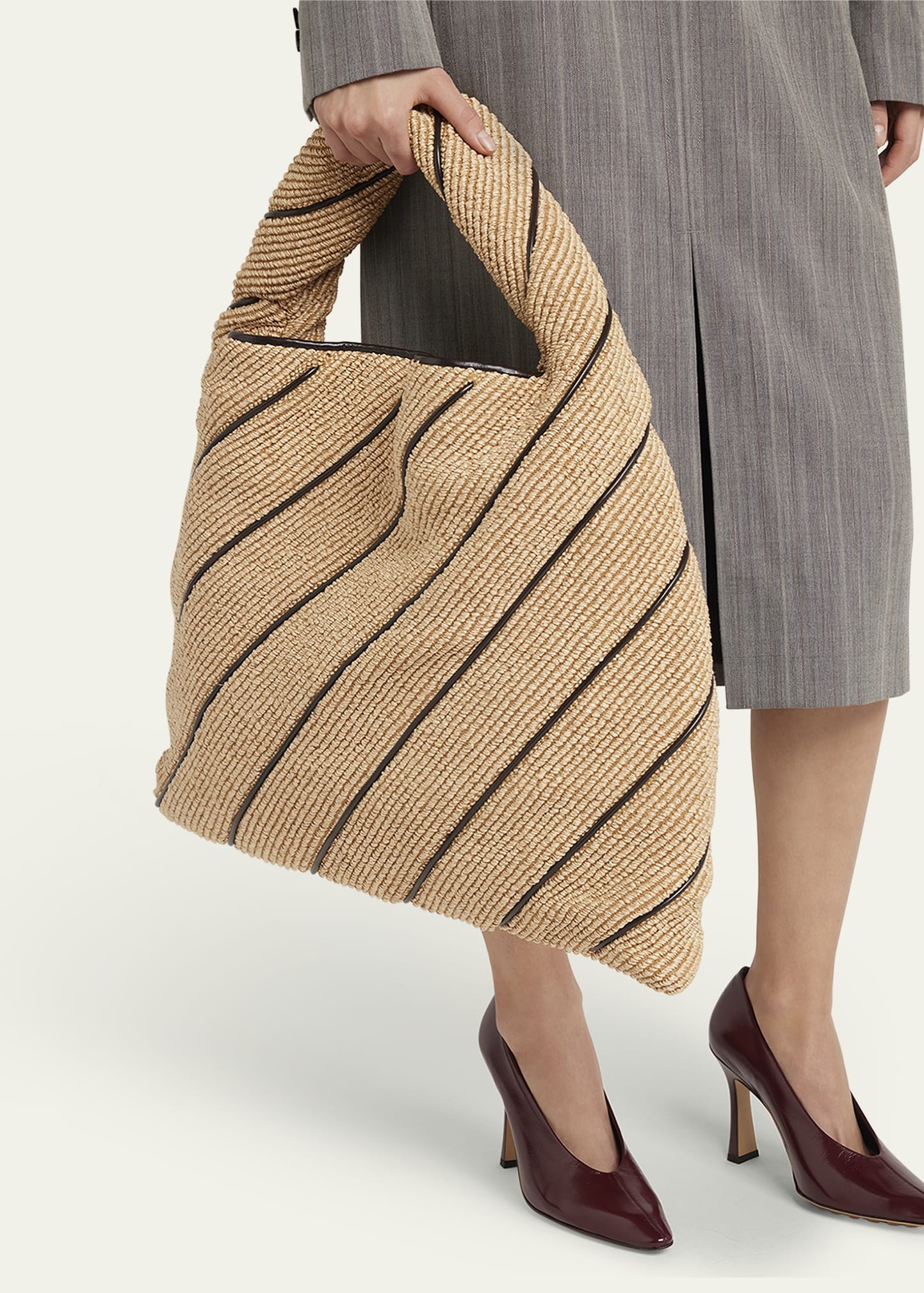Hop Large Striped Shoulder Bag - 2
