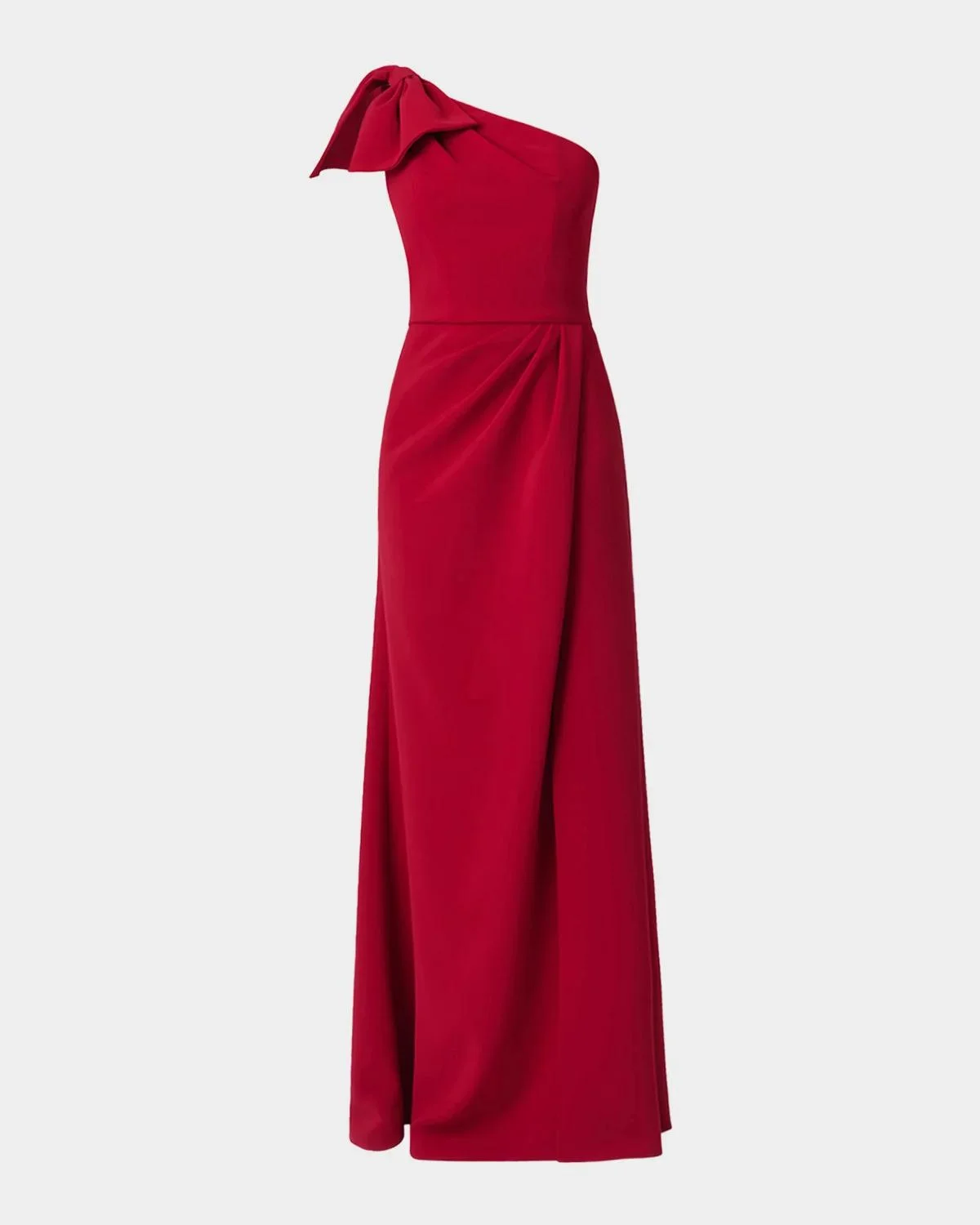 Killian One-Shoulder Stretch Crepe Gown - 1