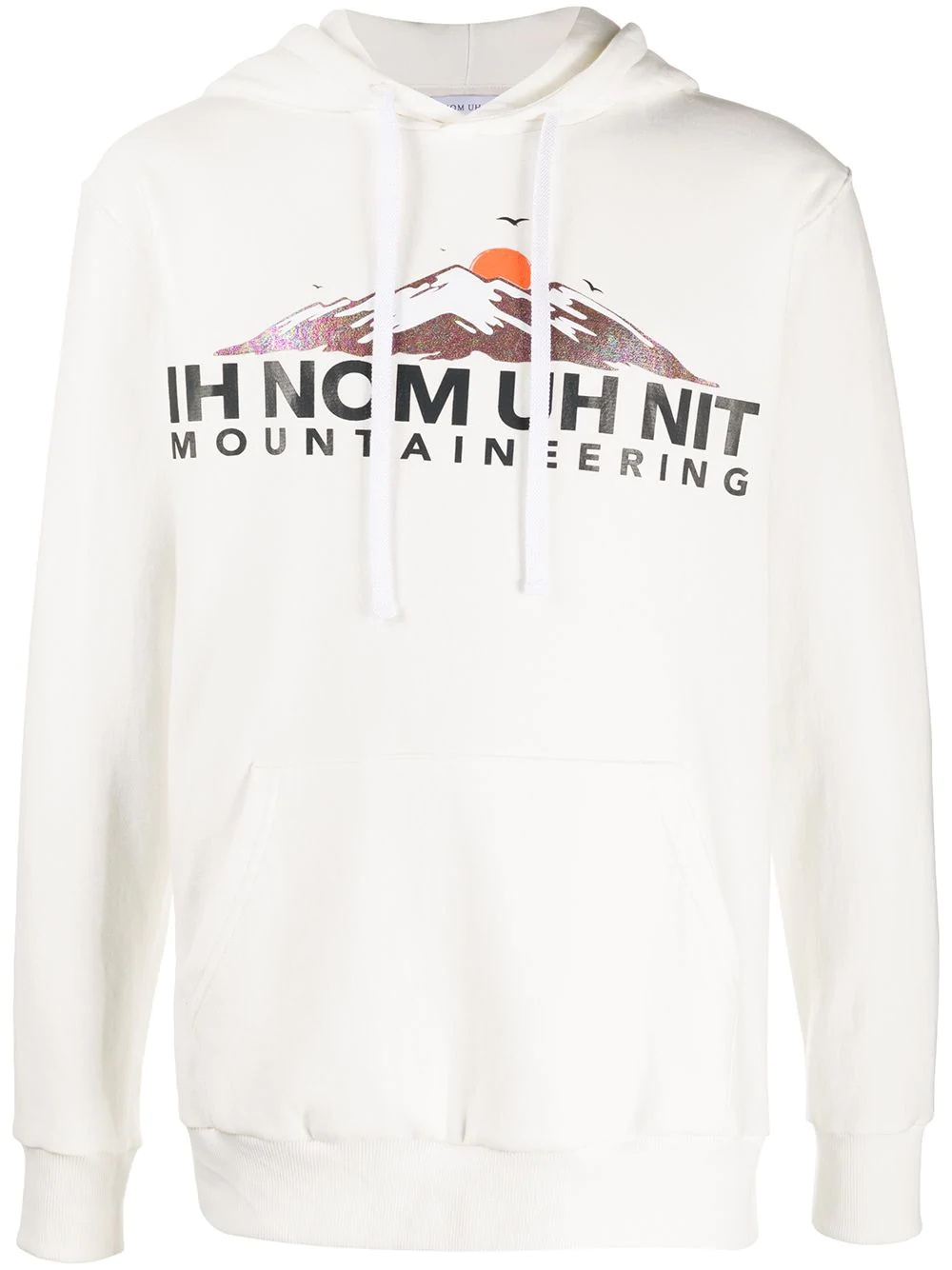 logo-print cotton hoodie - 1