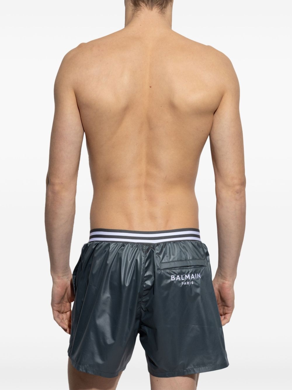stripe-detail swim shorts - 3