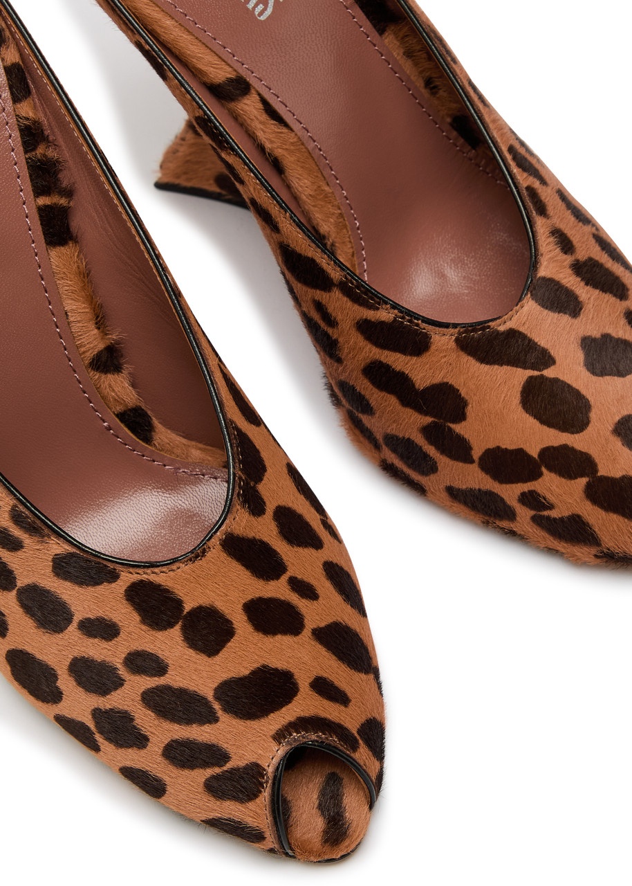 Paris Texas Nina 110 Leopard-print Calf Hair Mules - 3