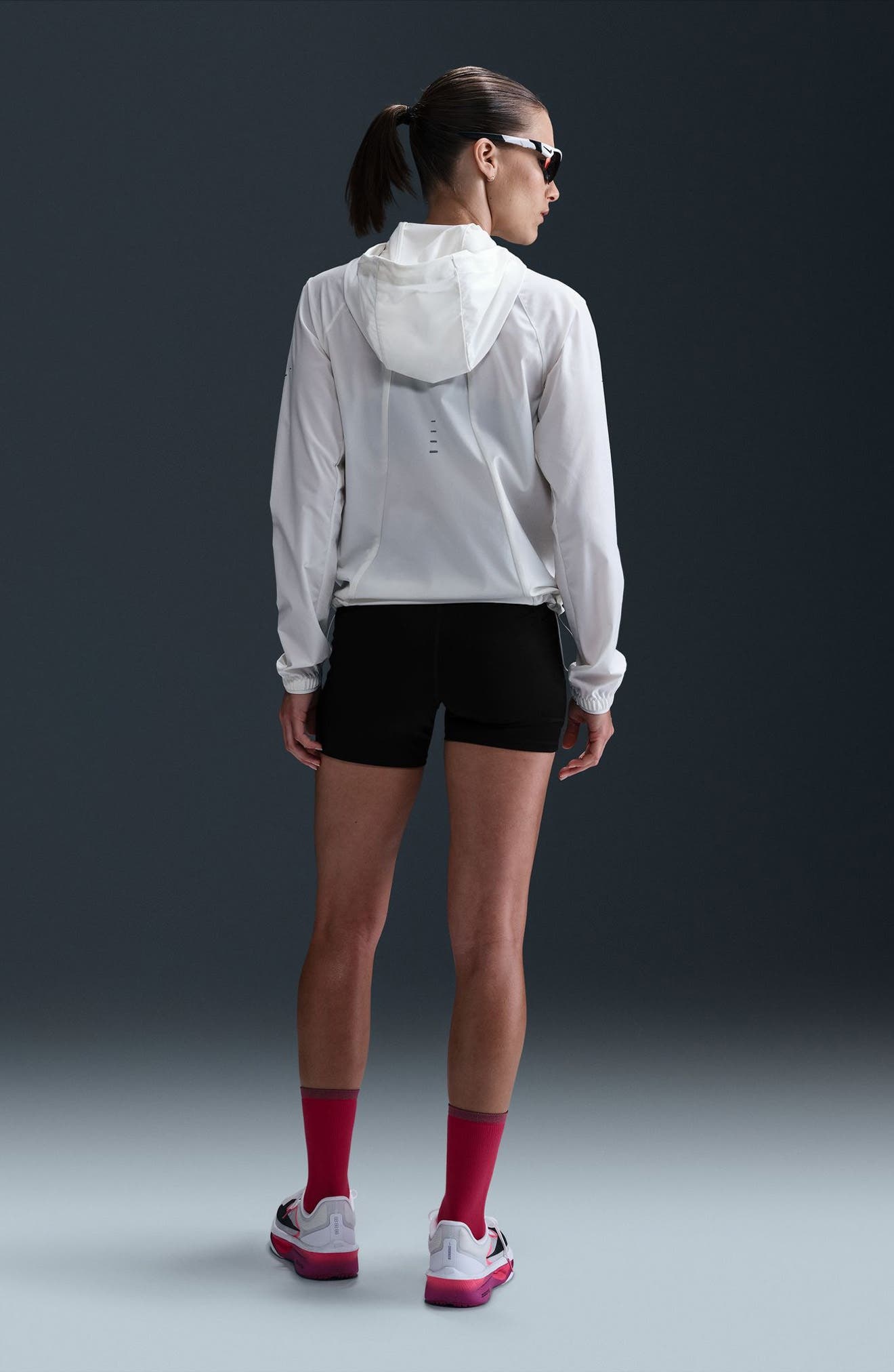 Nike Swift Dri-Fit High Waist Bike Shorts in 010 Black/reflective Silv at Nordstrom - 7