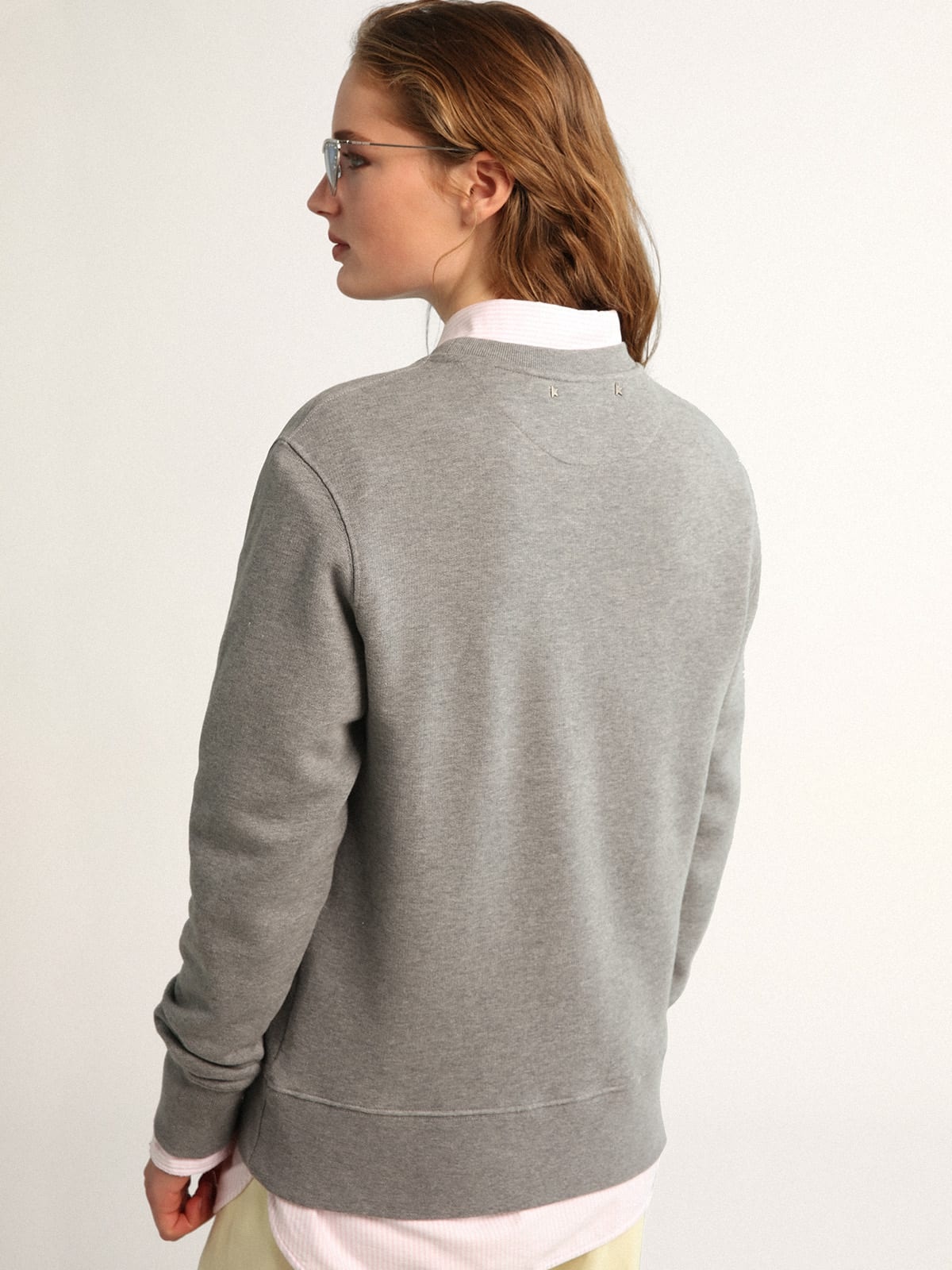 Gray Journey Collection sweatshirt with palm print and South Beach lettering in white - 4