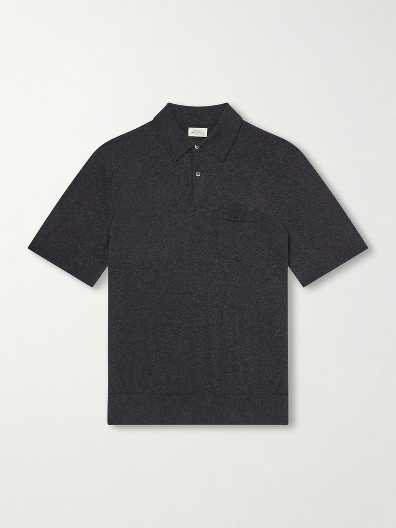 Cotton and Cashmere-Blend Polo Shirt 1
