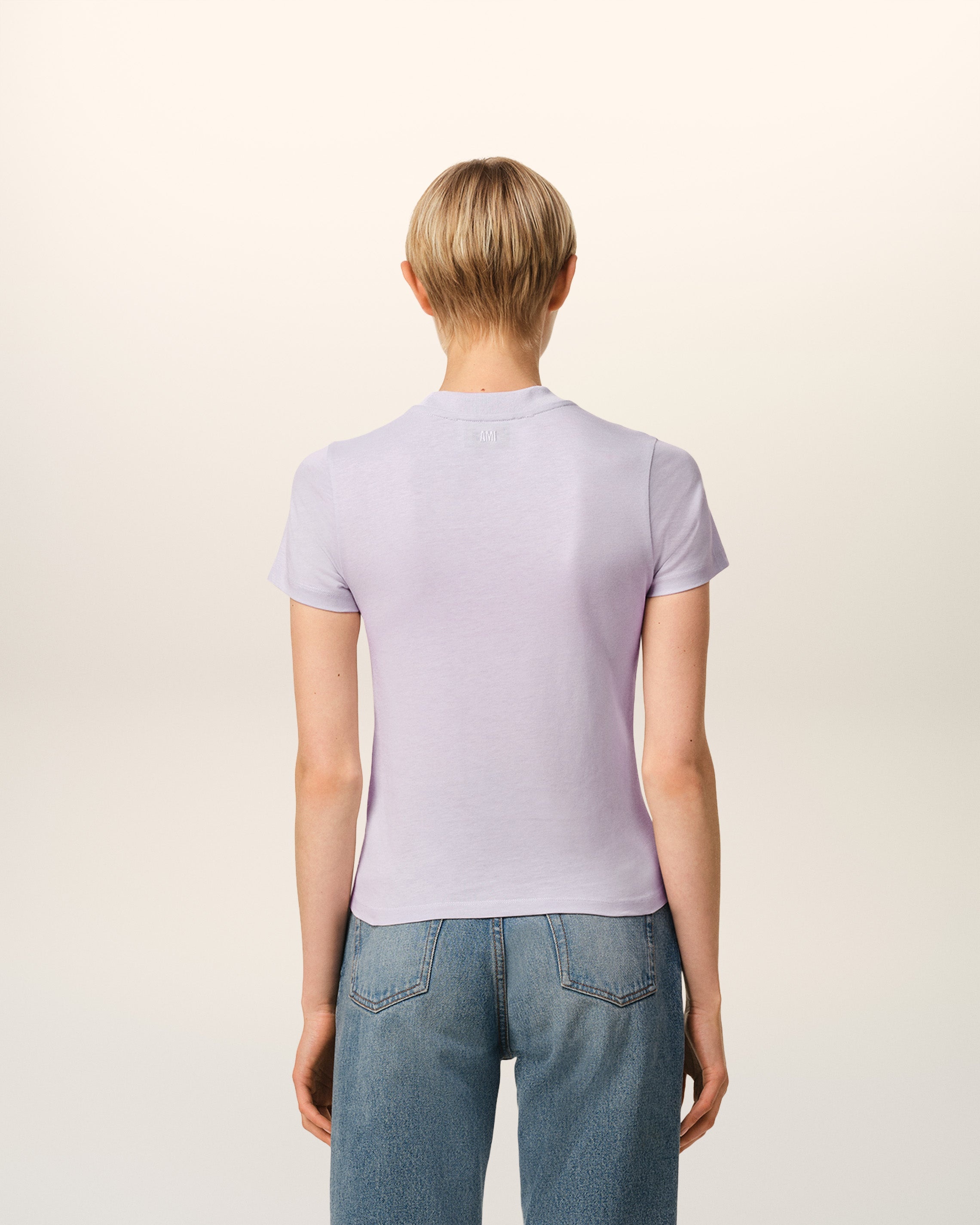 PURPLE COTTON CROPPED T-SHIRT - 5