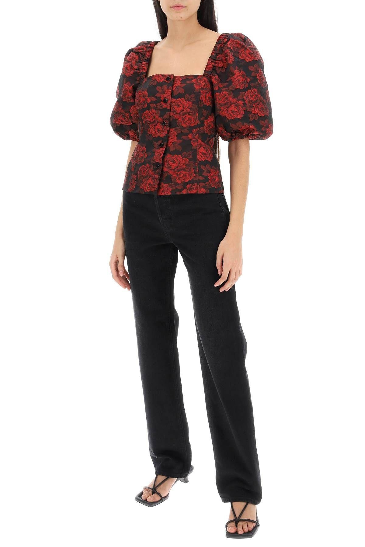 BLOUSE IN FLORAL JACQUARD - 2