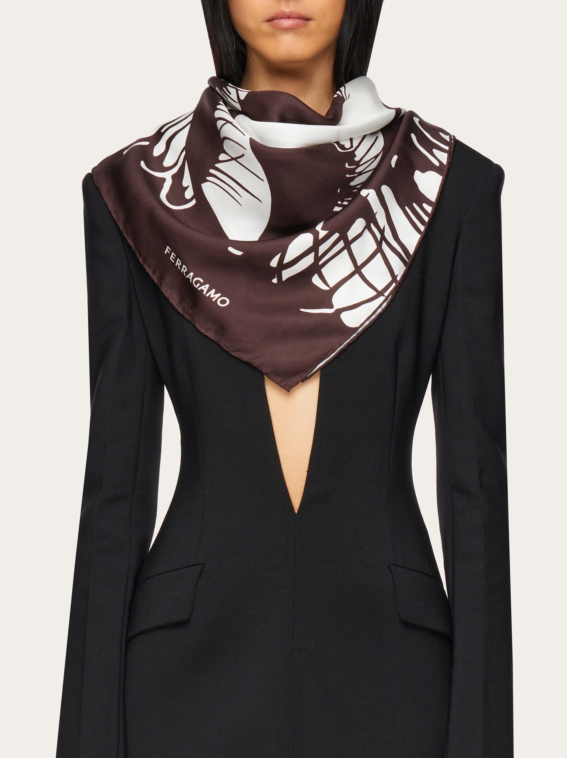 Venus print silk foulard - 3