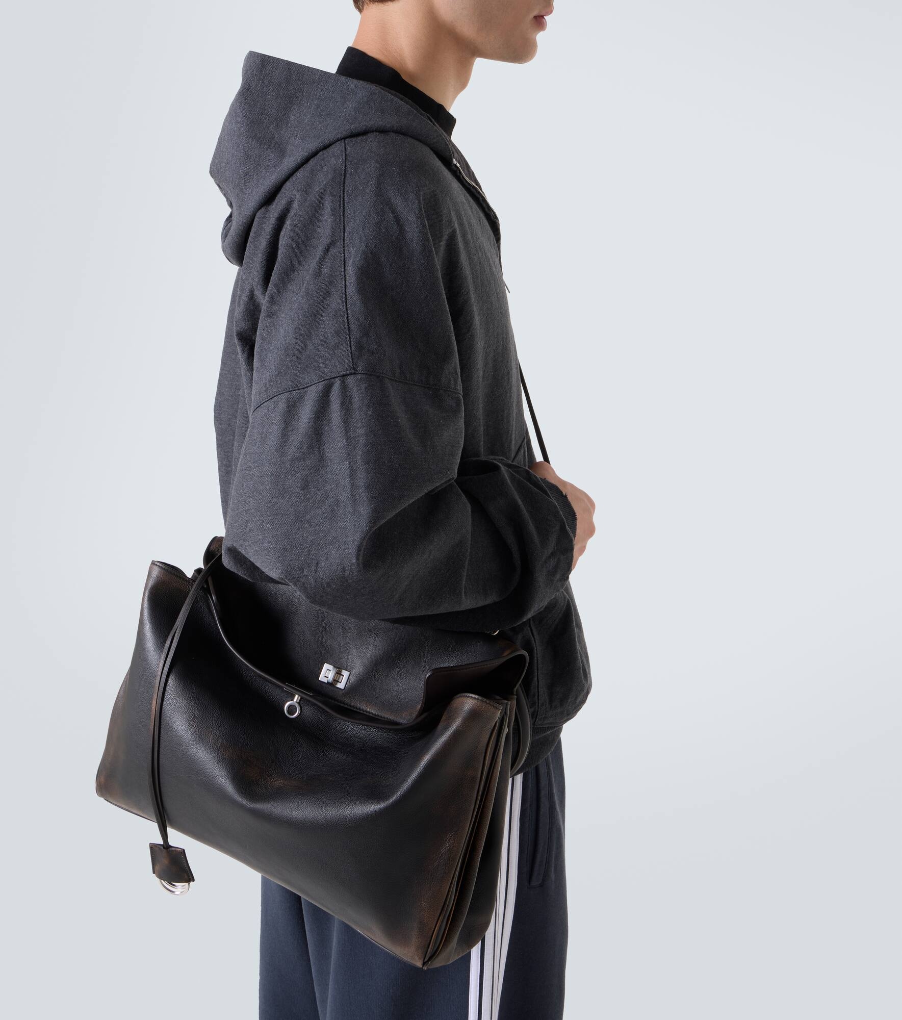 Rodeo Large distressed leather tote bag - 2