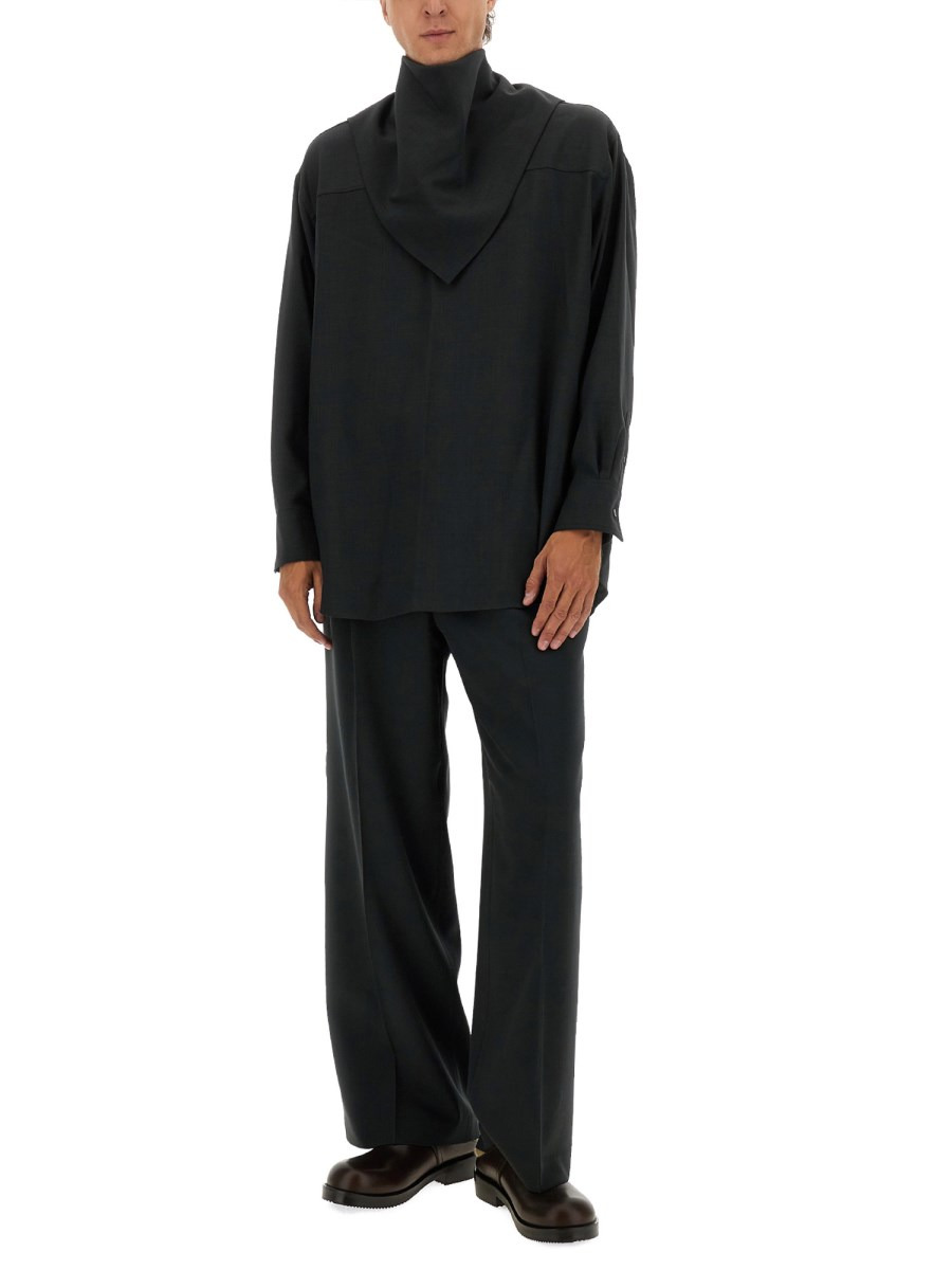LOW WAIST WOOL PANTS - 2